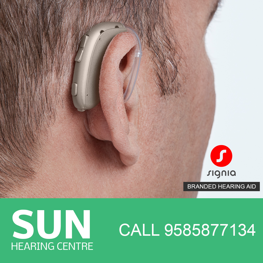 Behind-the-ear hearing aid at SUN hearing centre Tirunelveli